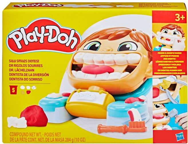 Hasbro 孩之寶 Play-Doh 培樂多 歡樂牙醫遊戲組, 284g, 1盒, 多色