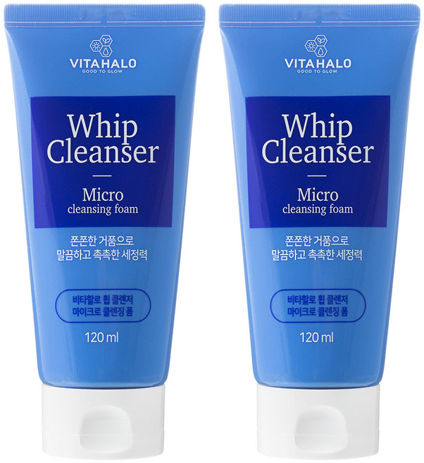 비타할로 마이크로 휩 클렌저, 120ml, 2개