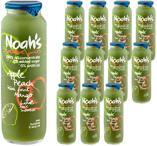 노아주스 사과 복숭아 키위 망고 라임, 260ml, 12개