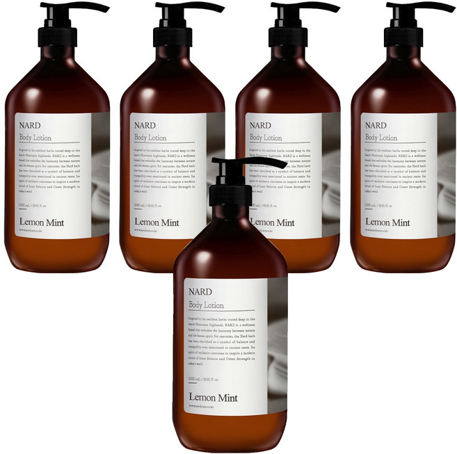 나드 바디로션 레몬민트향, 1L, 5개