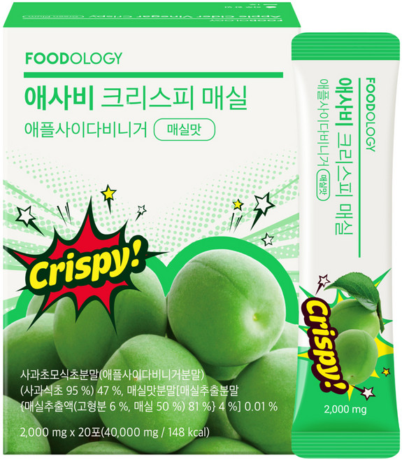 푸드올로지 초모 애사비 크리스피 매실맛, 20회분, 1개