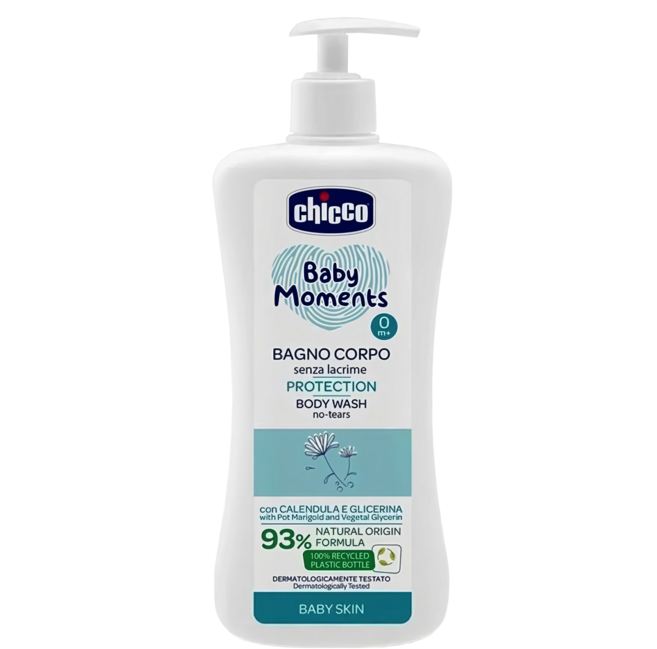 chicco 寶貝嬰兒植萃泡泡浴露 溫和不流淚配方, 500ml, 1瓶