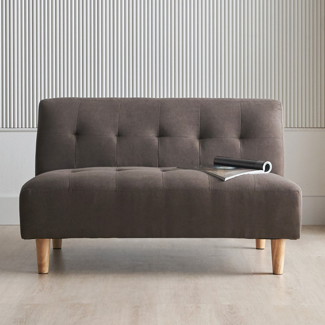 에보니아 112 2인용 소파의자 패브릭, 브라운