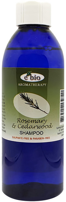 e'bio 迷迭香&雪松精油洗髮精 不含Parabens Sulfates, 200ml, 1瓶