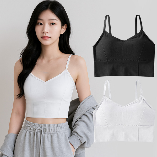 어나더디 크롭 나시 브라렛 2p