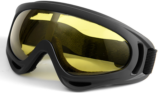 베러웰즈 자전거 라이딩 바람막이 고글안경, 옐로우, 1개