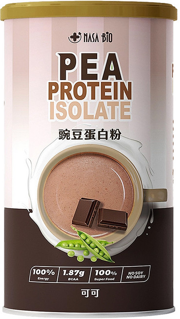 NASA BIO 豌豆蛋白粉 可可, 500g, 1罐