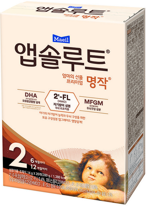 앱솔루트 시작부터 프리미엄 명작 스틱분유 2단계, 20개입, 1개