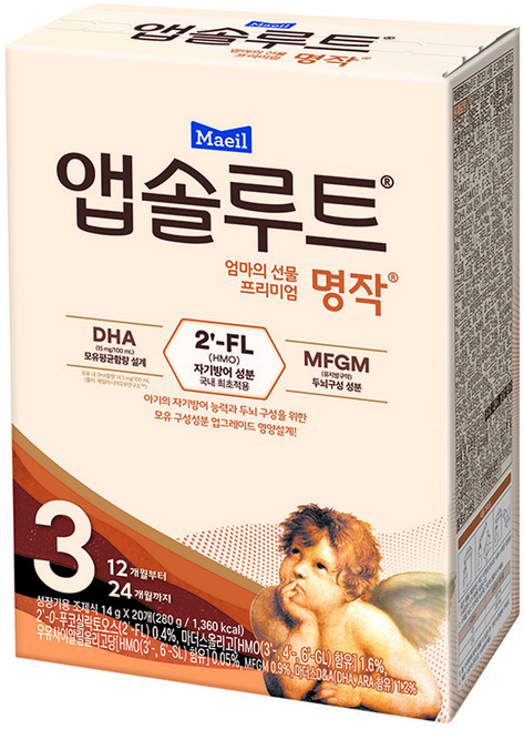 앱솔루트 시작부터 프리미엄 명작 스틱분유 3단계, 20개입, 1개 - 쿠팡