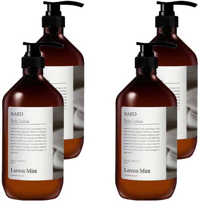 나드 바디로션 레몬민트향, 1L, 4개