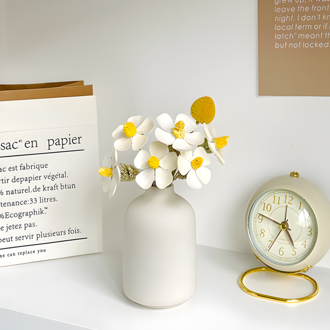 Allprism 雛菊人造花花瓶組 中心擺飾, A