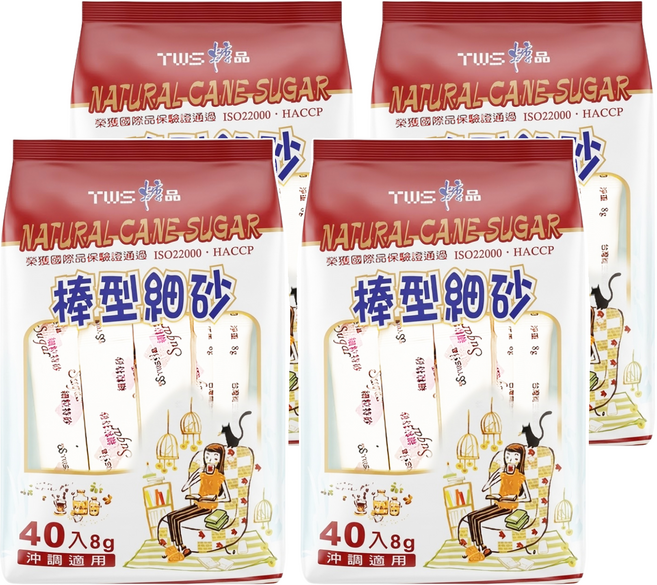 TWS 維生 棒型細砂層, 320g, 4袋