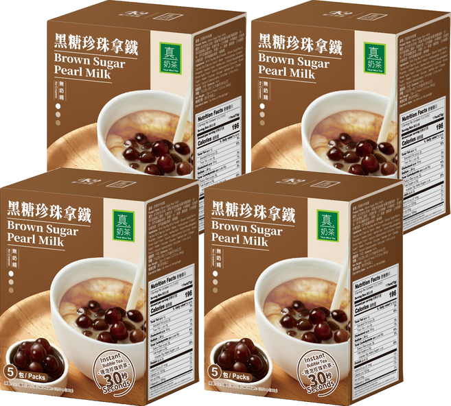 歐可茶葉 黑糖珍珠拿鐵, 72g, 5入, 4盒