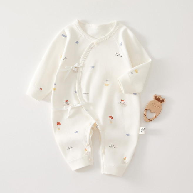 스타도어 유아용 큐트동물 리본 배냇 우주복