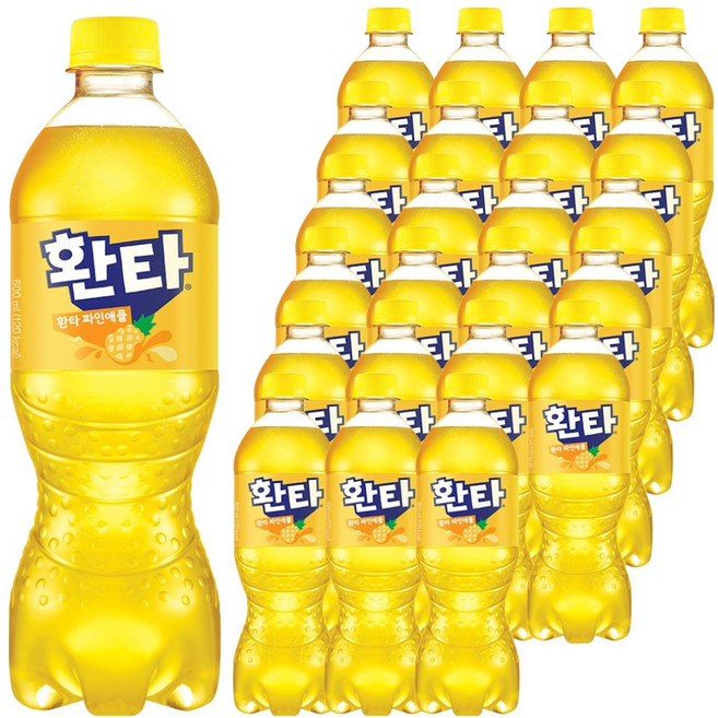 환타 파인애플 탄산음료, 600ml, 24개