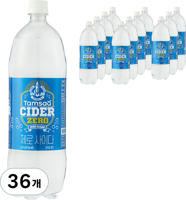 탐사 제로 사이다, 1.5L, 36개