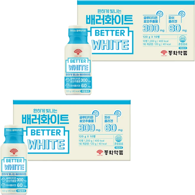 동화약품 환하게 빛나는 배러화이트 글루타치온 음료, 120g, 20개 - 쿠팡