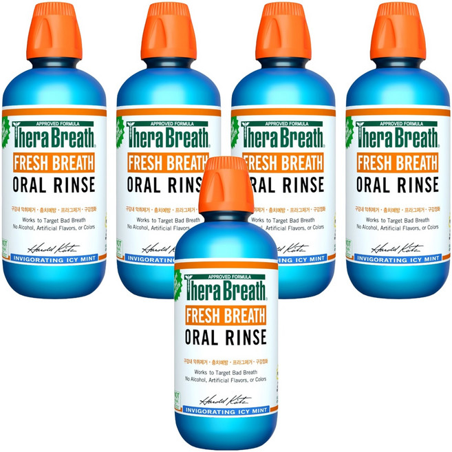 테라브레스 아이시 민트 구강청결제, 473ml, 5개