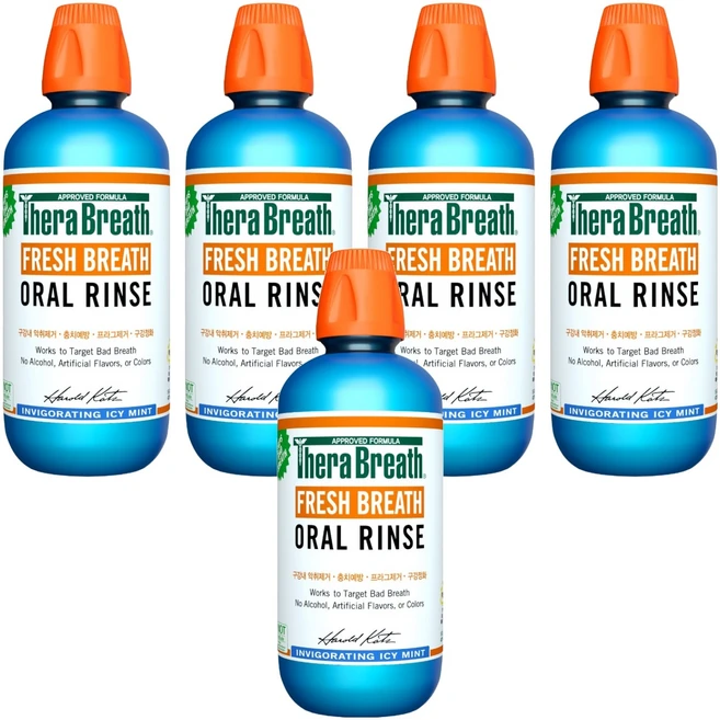 테라브레스 아이시 민트 구강청결제, 473ml, 5개 - 쿠팡