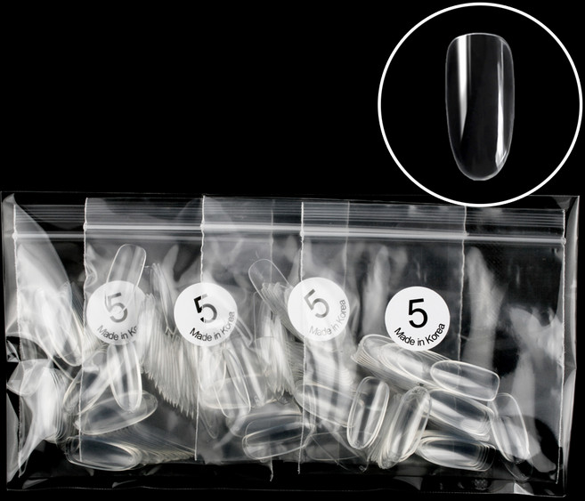 엘비아 네일팁 오발 5호, 클리어, 200개