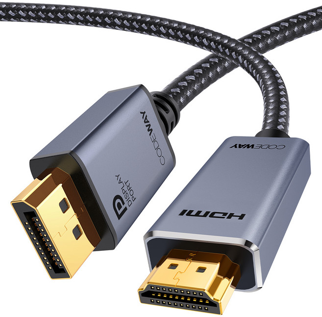 코드웨이 DP to HDMI 케이블, 1개, 3m