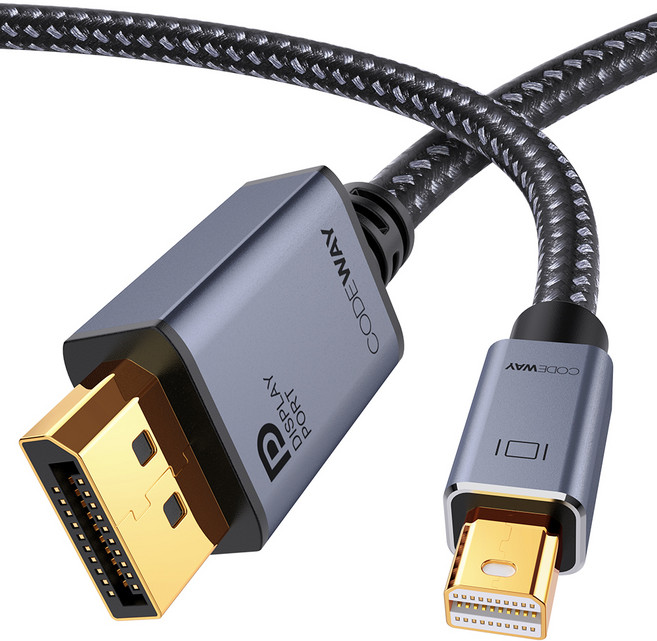 코드웨이 Mini DP to DP 케이블 UHD 4K60Hz, 1개, 2m