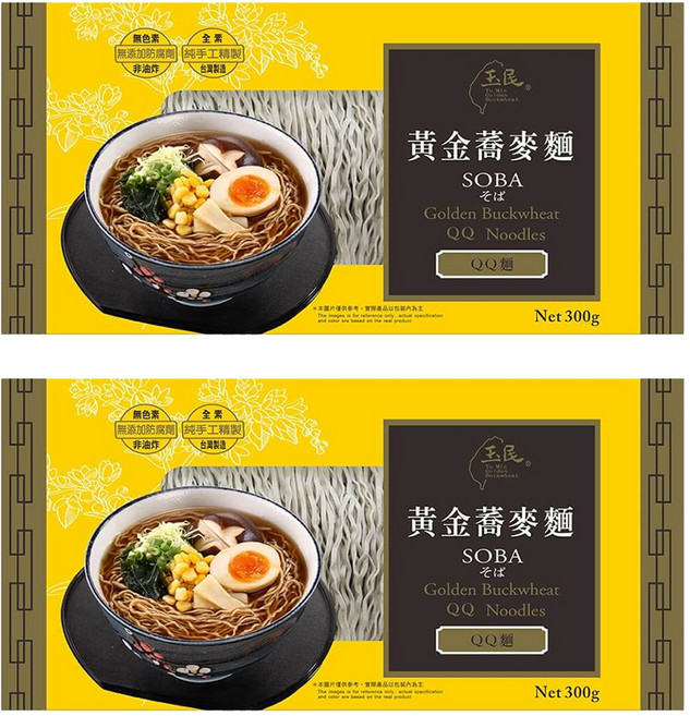 玉民 黃金蕎麥QQ麵, 300g, 2包