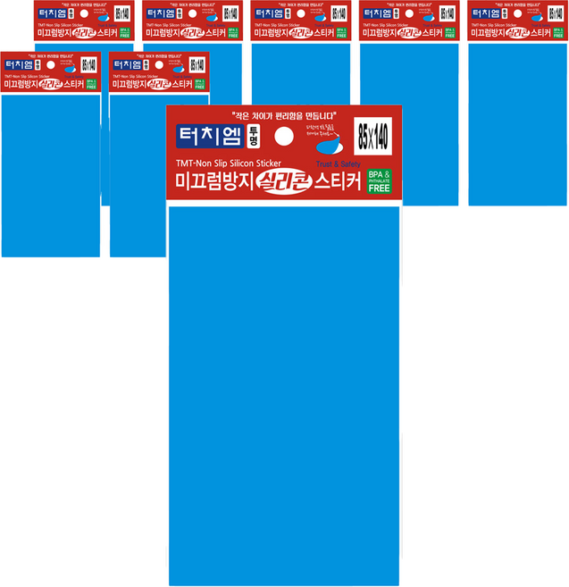 터치엠 미끄럼방지 실리콘 스티커, 8개, 투명