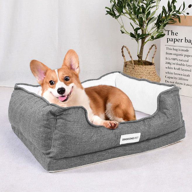 딩동펫 반려동물 사계절 꿀잠 달걀 쿠션, 그레이, 1개