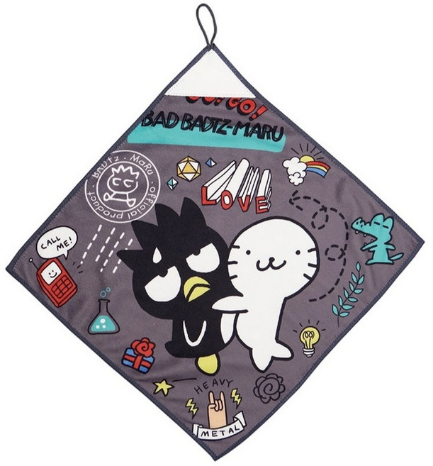 SIMPLE HOUSE 簡單工房 擦手巾 尺寸35x35cm, 酷企鵝 灰色, 1條