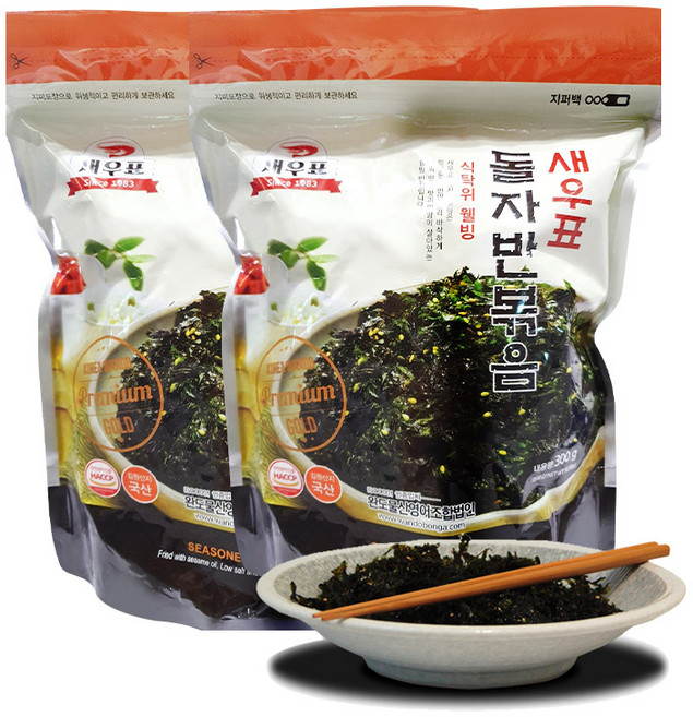 새우표 완도 대용량 돌자반, 300g, 2개
