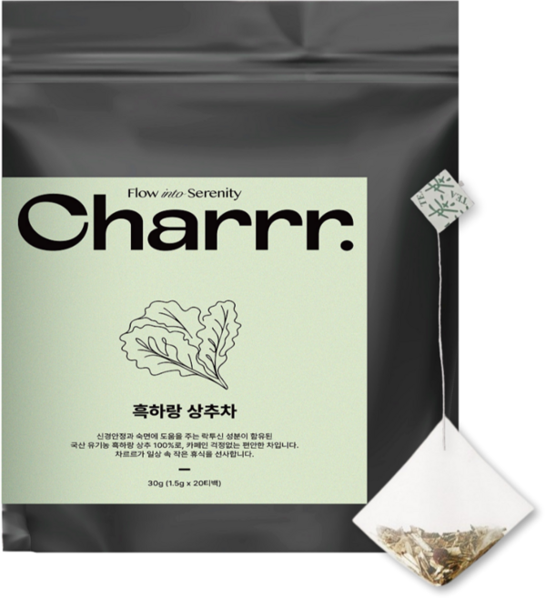 차르르 국산 흑하랑 상추차 티백, 1.5g, 1개, 20개입