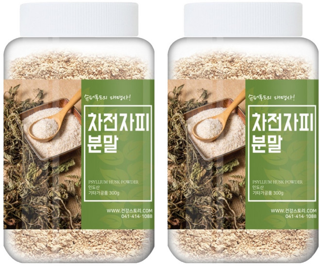 건강스토리 차전자피 분말, 300g, 2개