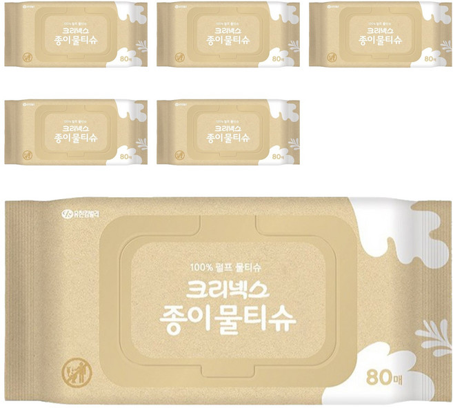 Kleenex 濕紙巾 掀蓋式, 1入, 6包