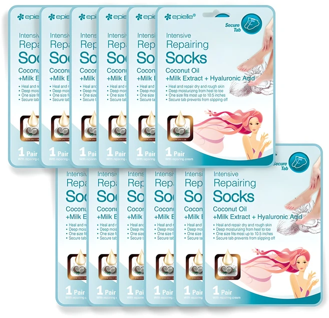에피엘르 인텐시브 리페어링 코코넛 풋케어 팩, 1개입, 12개, 16g - 쿠팡
