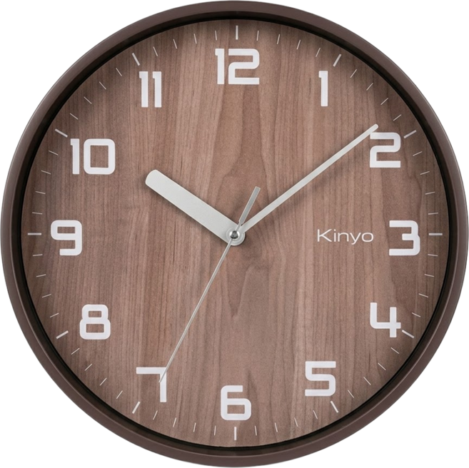 Kinyo 北歐風木紋掛鐘 水洗 CL-156w, 顏色隨機