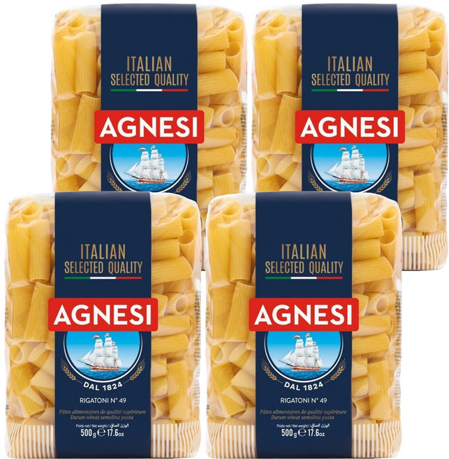 AGNESI 義大利水管麵, 4包, 500g