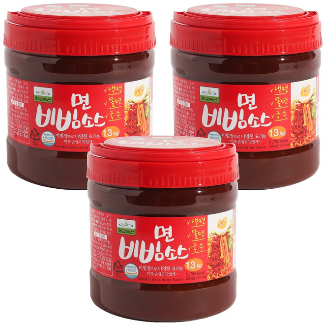 Chilkabnongsan 麵條拌醬, 1.3kg, 3個