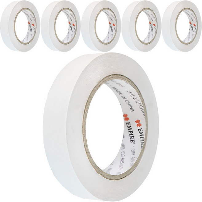 엠파이어 양면테이프 24mm x 30m, 화이트 반투명, 6개