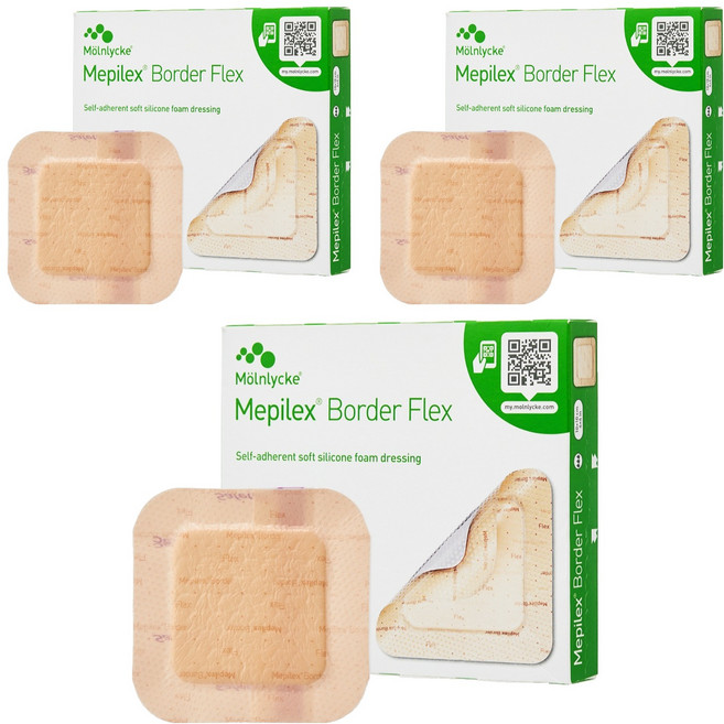 메피렉스 보더 플렉스 실리콘 폼 드레싱 5p, 3개