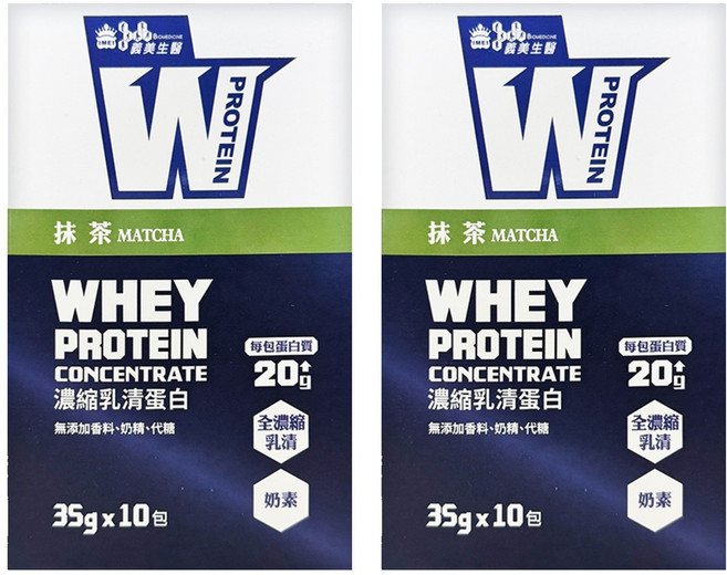 義美生醫 W PROTEIN乳清蛋白飲 抹茶, 350g, 2盒