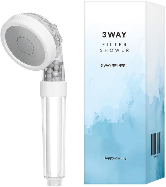 해피달링 3WAY 필터 샤워기, 1개, 혼합색상