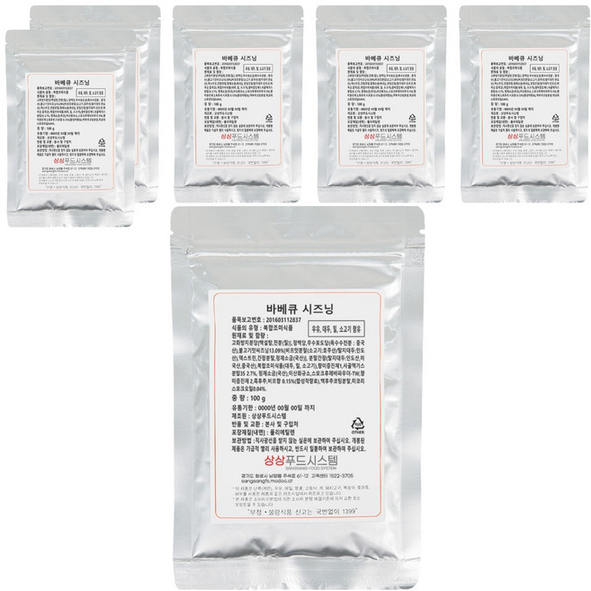 상상시즈닝 바베큐 시즈닝, 100g, 6개