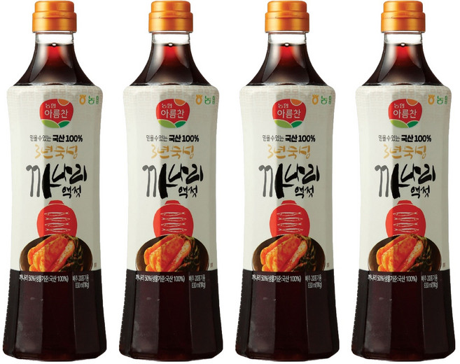 아름찬 국산 까나리액젓, 1kg, 4개