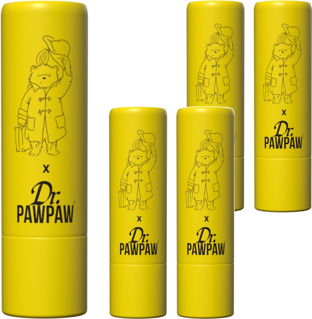 Dr.PAWPAW 台灣公司貨 柏靈頓熊 護唇膏 經典款, 4g, 5個, 透明色/果香
