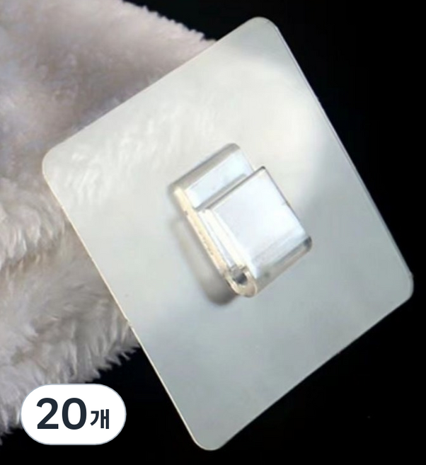 리빙홈디테일 무타공 스마트 접착패드GE-24, 투명, 20개