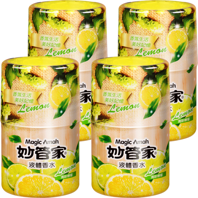 Magic Amah 妙管家 液體香水, 400ml, 4瓶, 清新檸檬
