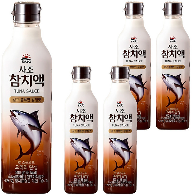 사조 참치액, 500g, 5개