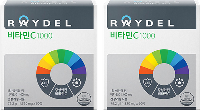레이텔 비타민C 1000, 60정, 2개