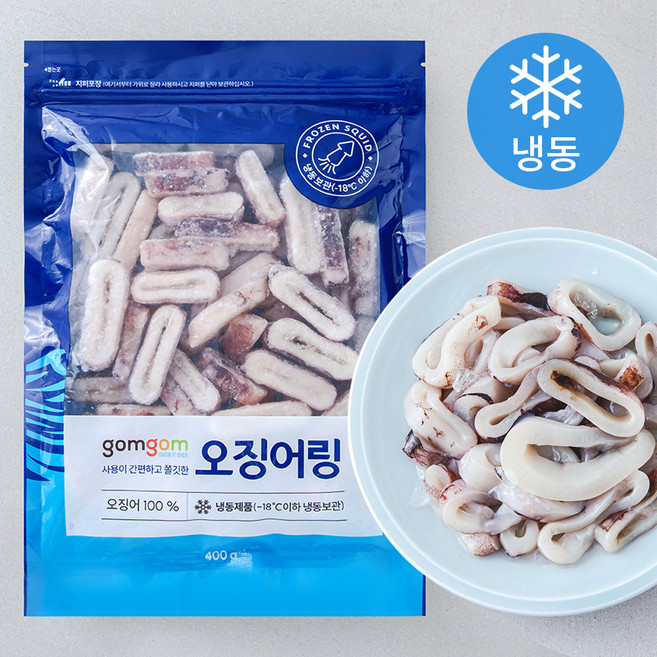 곰곰 오징어링(냉동), 400g, 1개